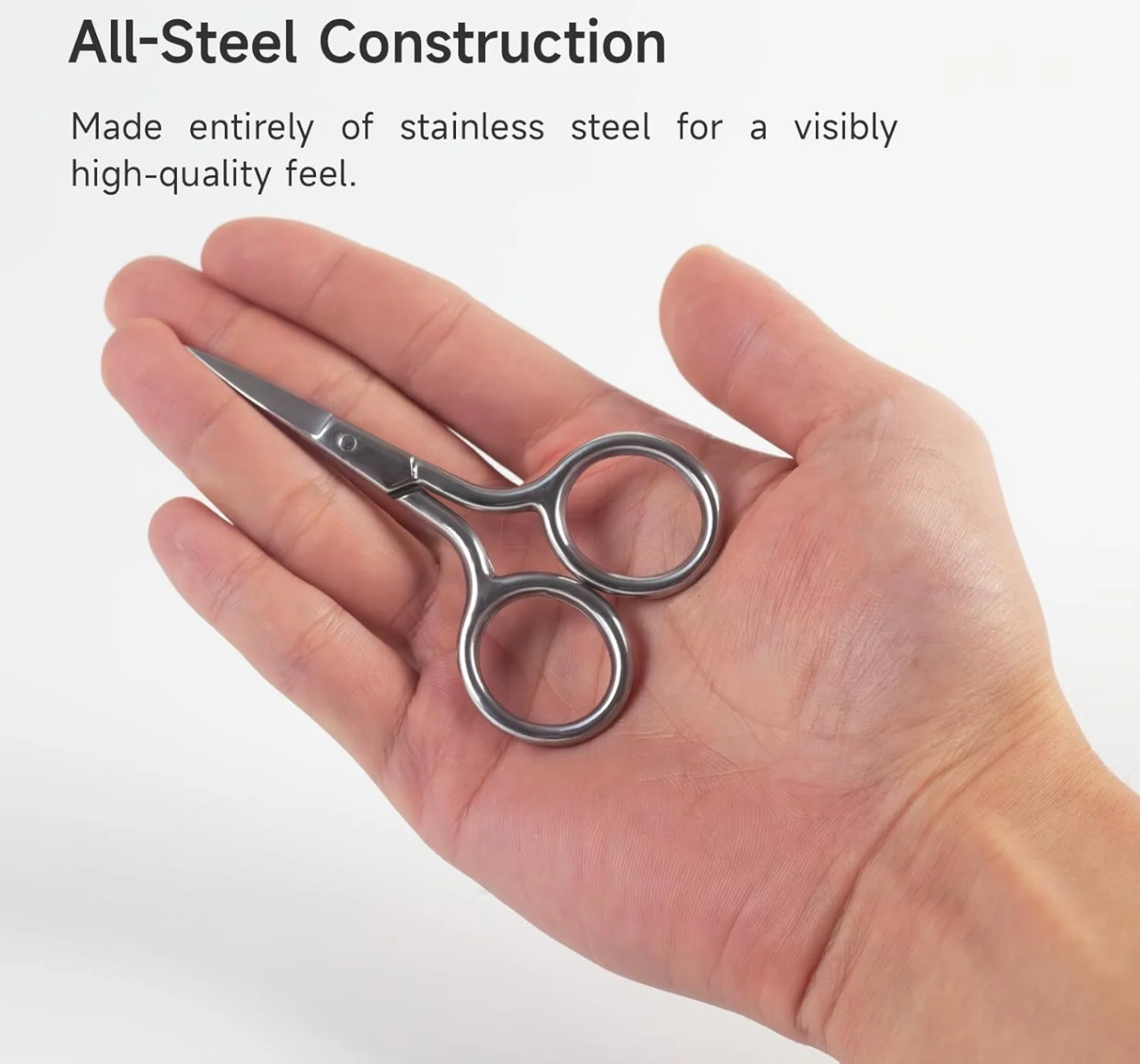 KEARING 4-Inch Precision Embroidery Scissors with Blade Cover – Stainless Steel Sharp Tip Detail Shears