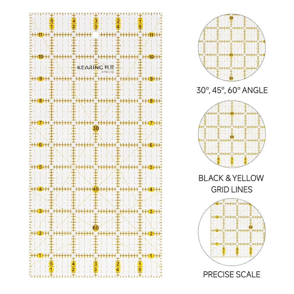 Kearing Patchwork Quilting Ruler 24x6