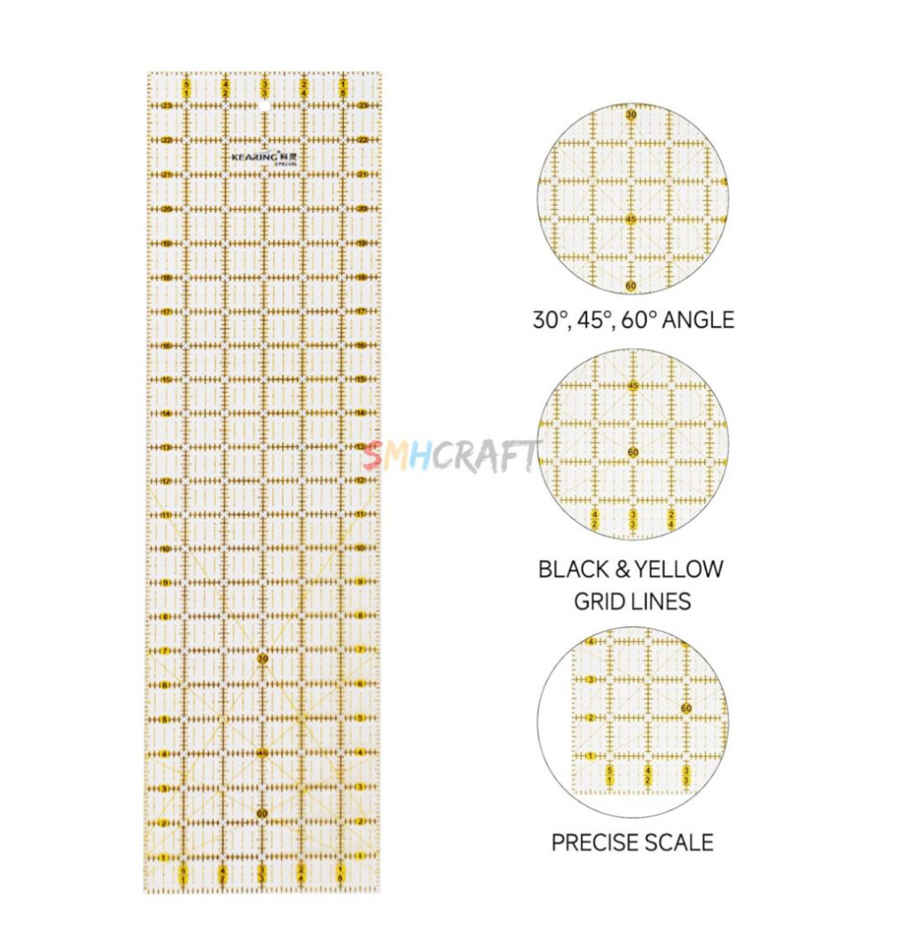Kearing Patchwork Quilting Ruler 24x6