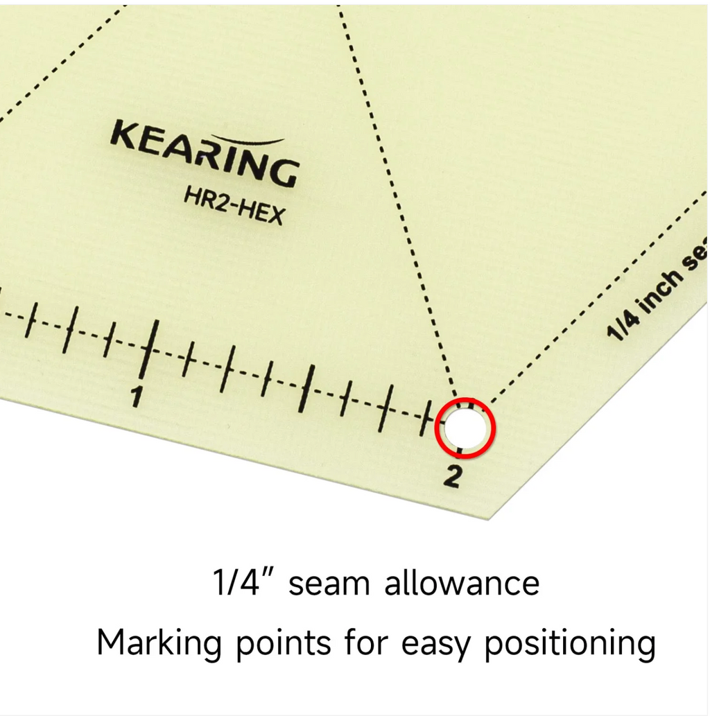 KEARING Hot Hem Ruler Template Set 5 Piece, Patented Heat Resistant Non-Slip