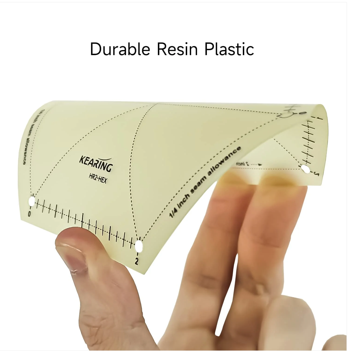 KEARING Hot Hem Ruler Template Set 5 Piece, Patented Heat Resistant Non-Slip