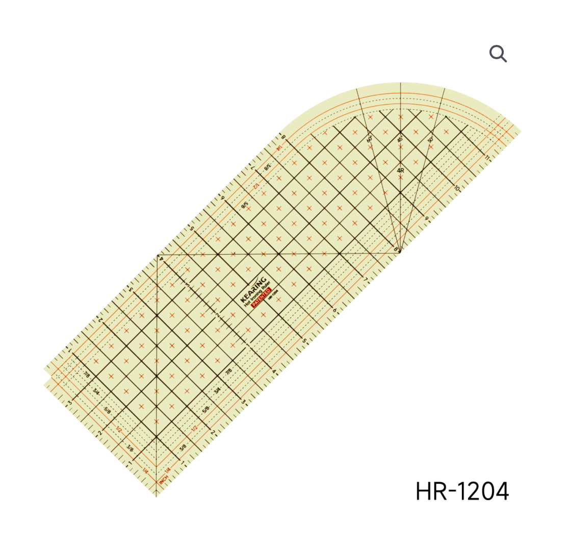 KEARING Patented Hot Hem Ruler - Heat-Resistant Resin Sewing Hem & Press Tool