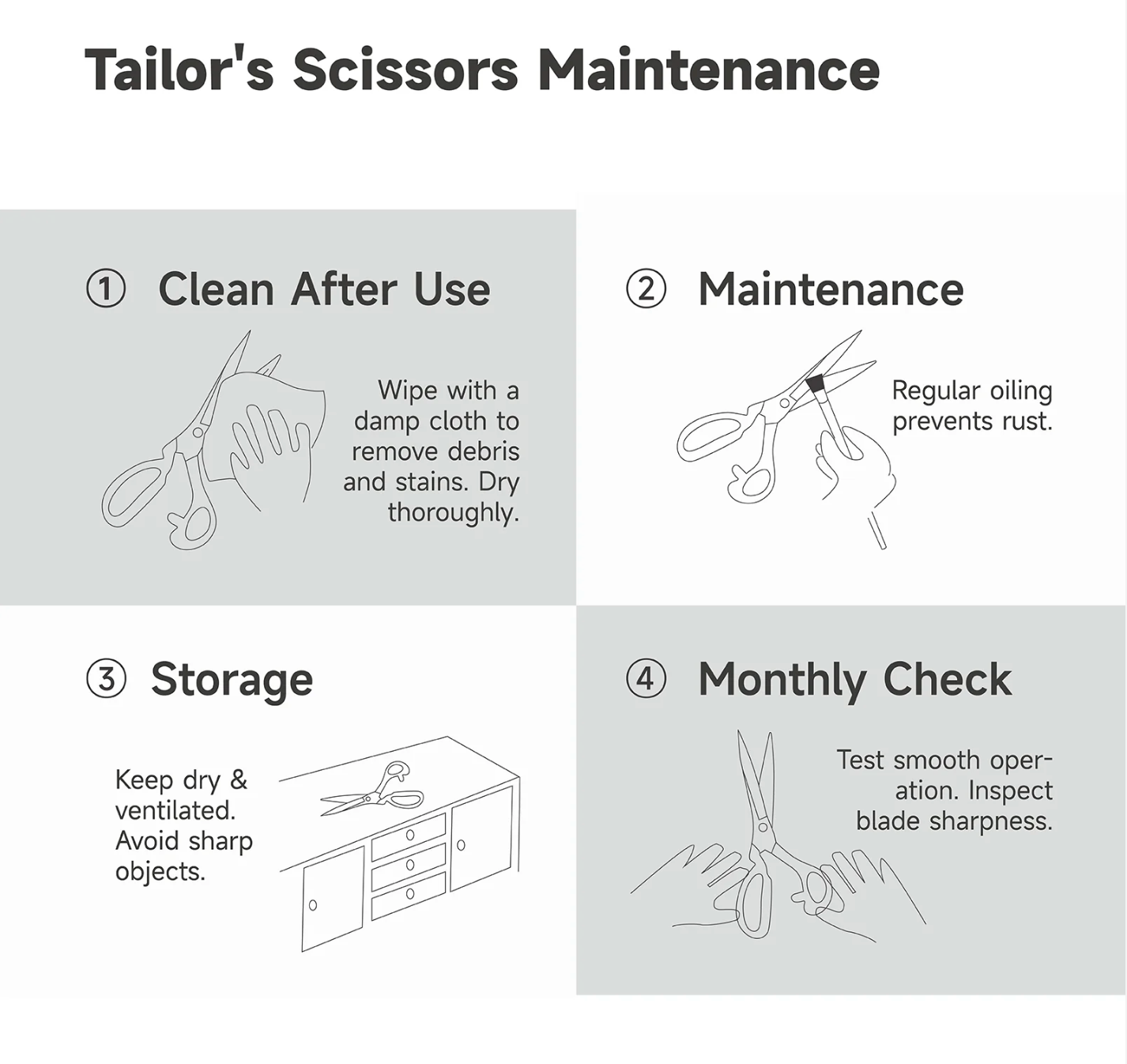 KEARING 12” Heavy Duty Fabric Scissors, Professional Tailor Shears