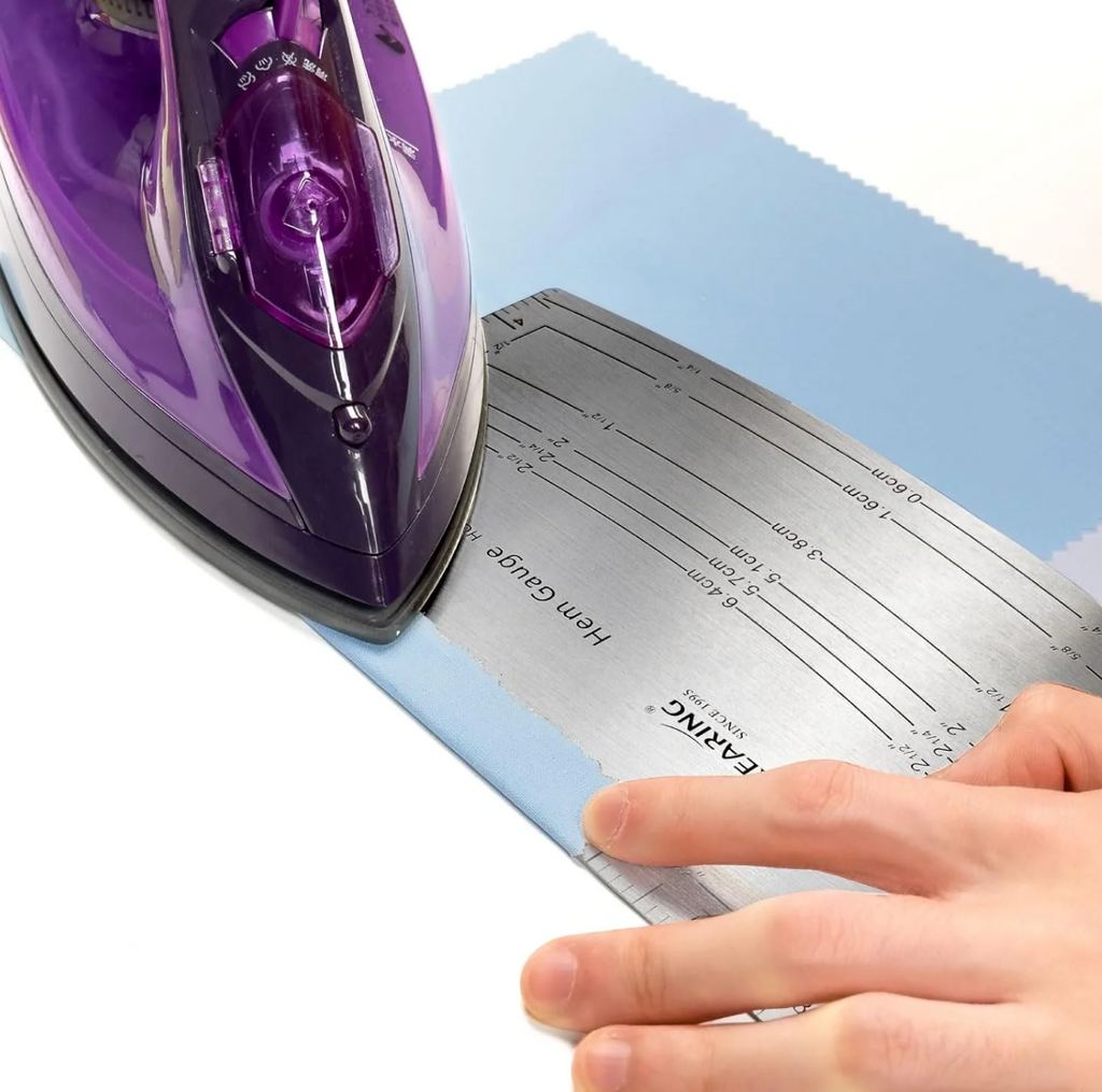 KEARING Aviation Aluminum Hot Hem Gauge, Hot Iron Ruler, Hot Press for Sewing Patterns