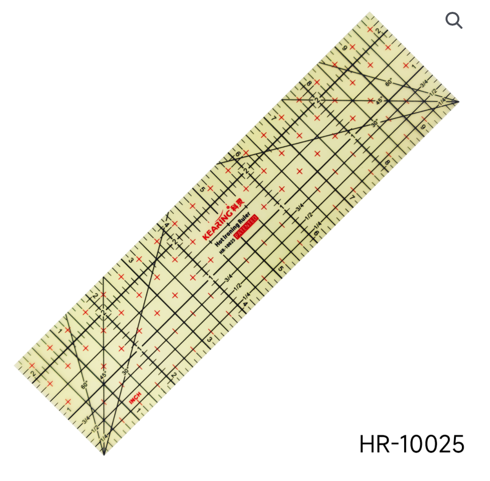 KEARING Patented Hot Hem Ruler - Heat-Resistant Resin Sewing Hem & Press Tool