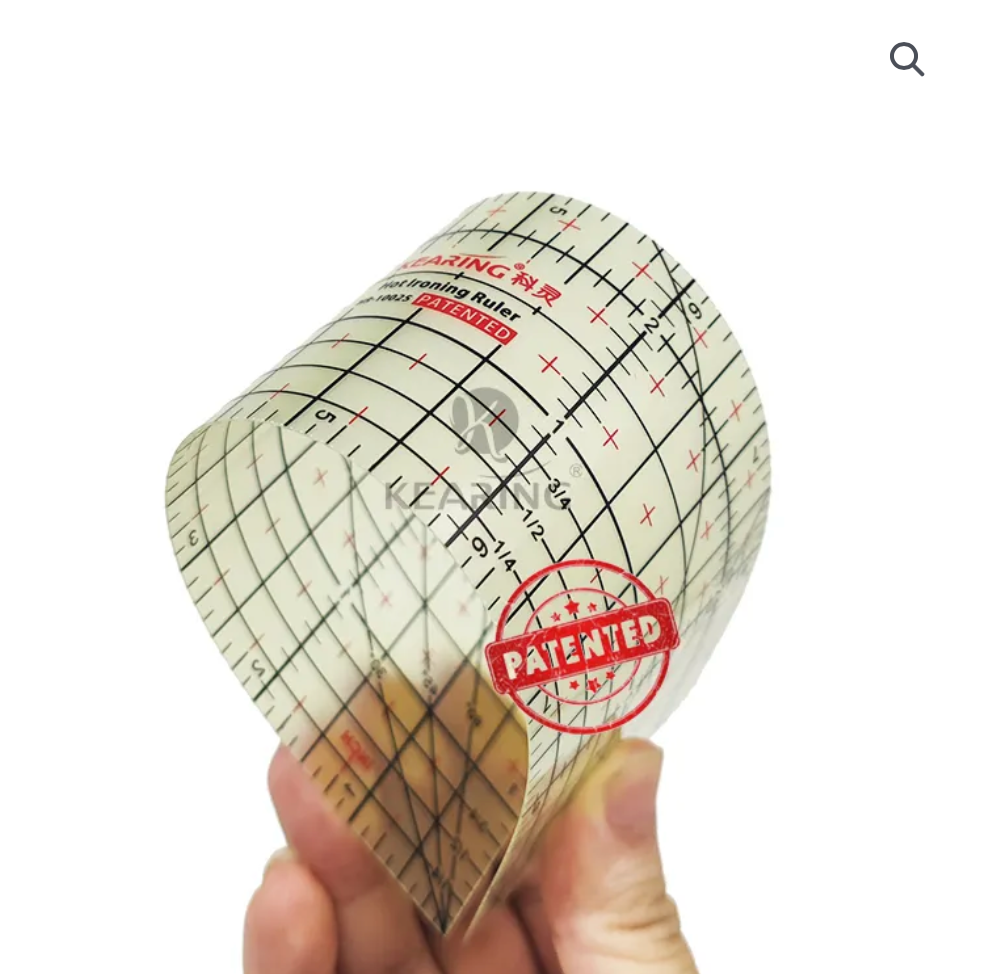 KEARING Patented Hot Hem Ruler - Heat-Resistant Resin Sewing Hem & Press Tool