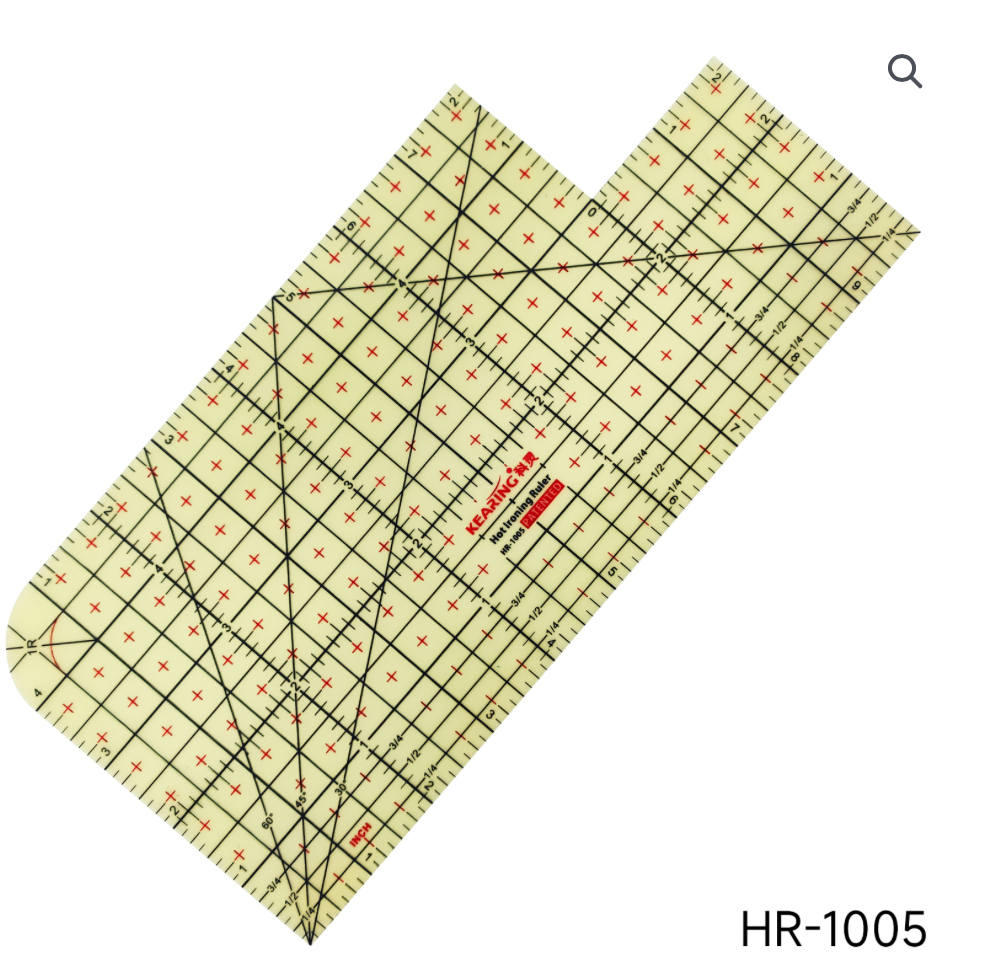 KEARING Patented Hot Hem Ruler - Heat-Resistant Resin Sewing Hem & Press Tool